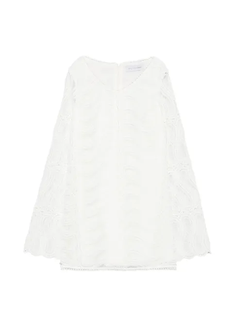 Raquel Diniz Maty wave-lace V-neck dress