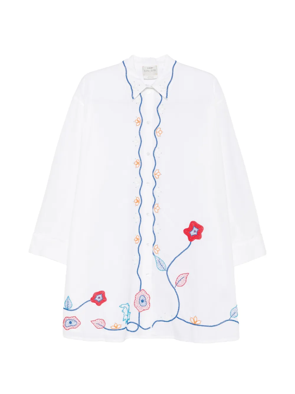 Forte Forte Broderie En Rêve mini shirt dress - Bianco