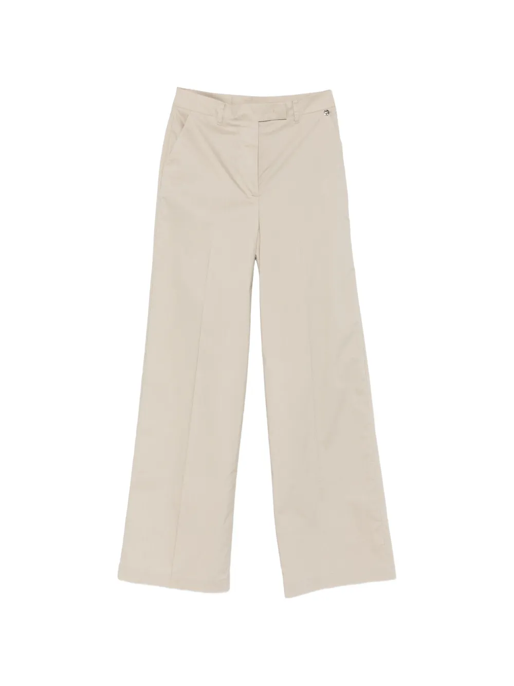 LIU JO logo-plaque trousers - Nude