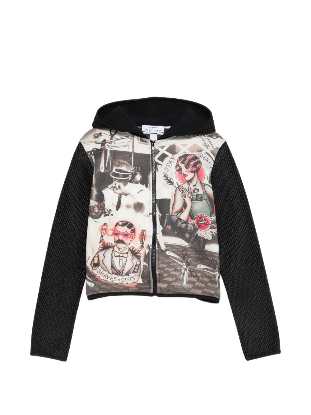 The Artistylist Kapuzenjacke mit grafischem Print - Schwarz