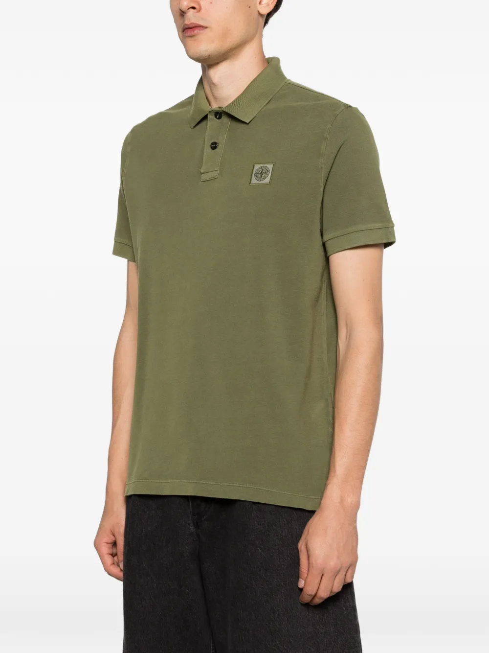 Stone Island Poloshirt met print Groen