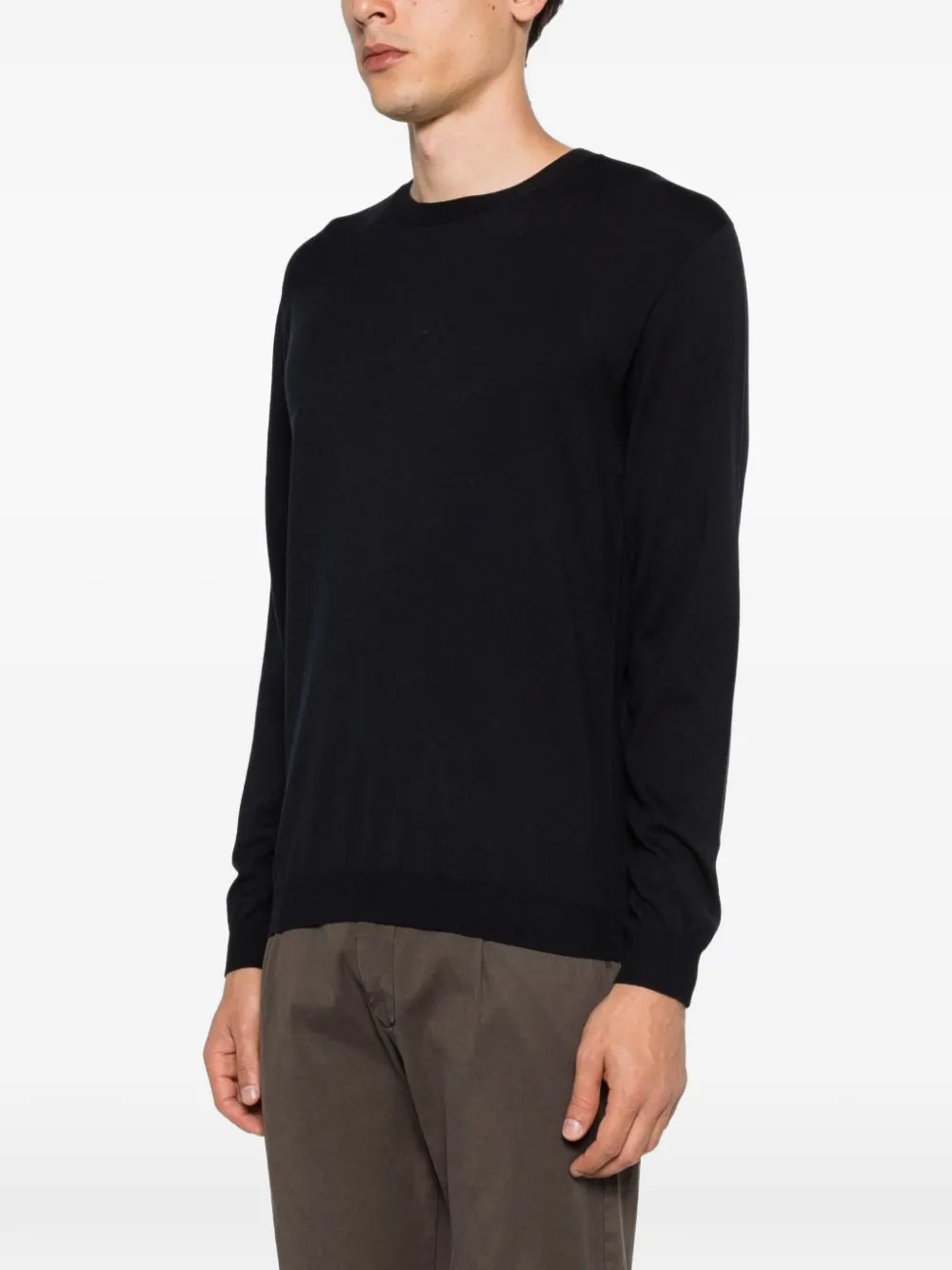  Scaglione Crew-neck Long-sleeve Sweater - Blue 