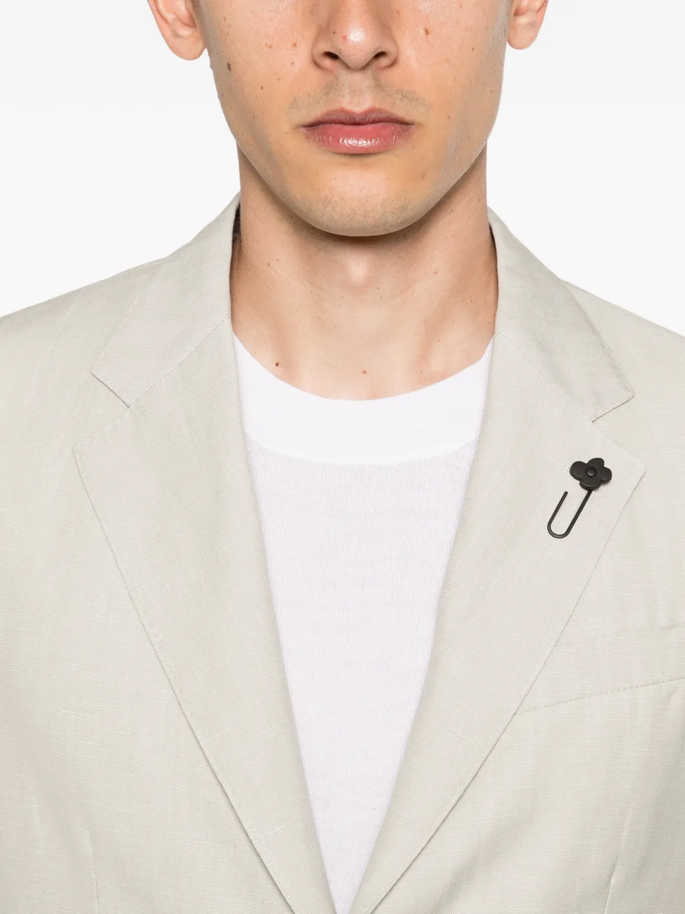 Lardini Pak met enkele rij knopen Beige