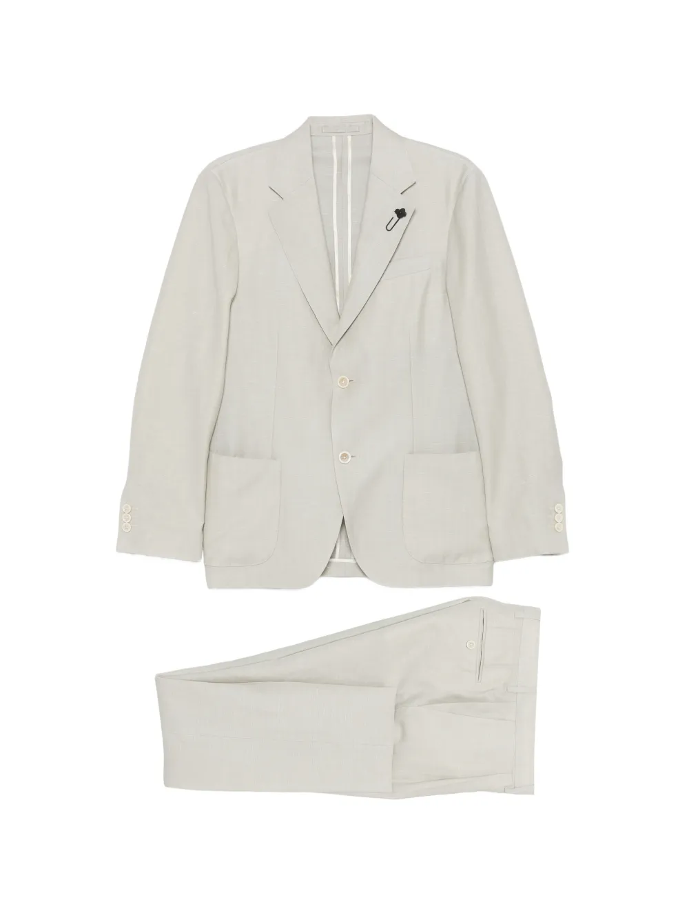 Lardini notched-lapel single-breasted suit - Toni neutri