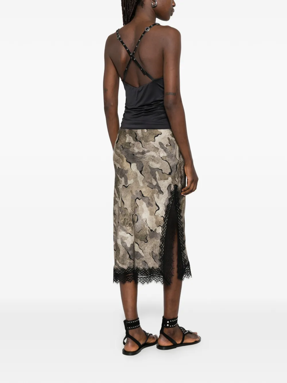PINKO Top met spaghettibandjes met studs Zwart