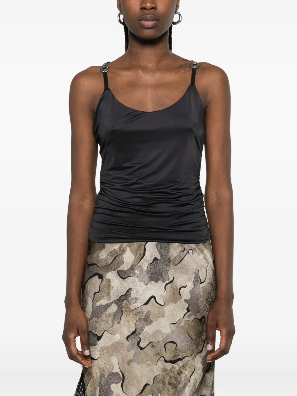 PINKO Top met spaghettibandjes met studs Zwart