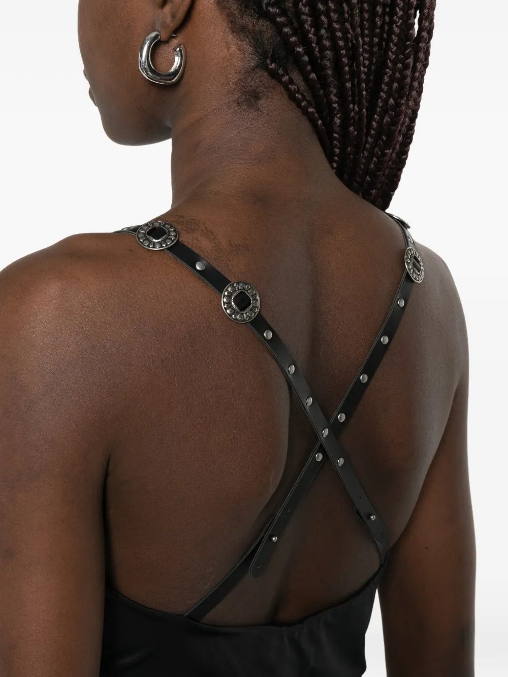 PINKO Top met spaghettibandjes met studs Zwart