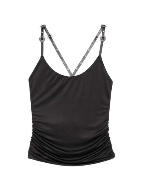 PINKO top with studded spaghetti straps