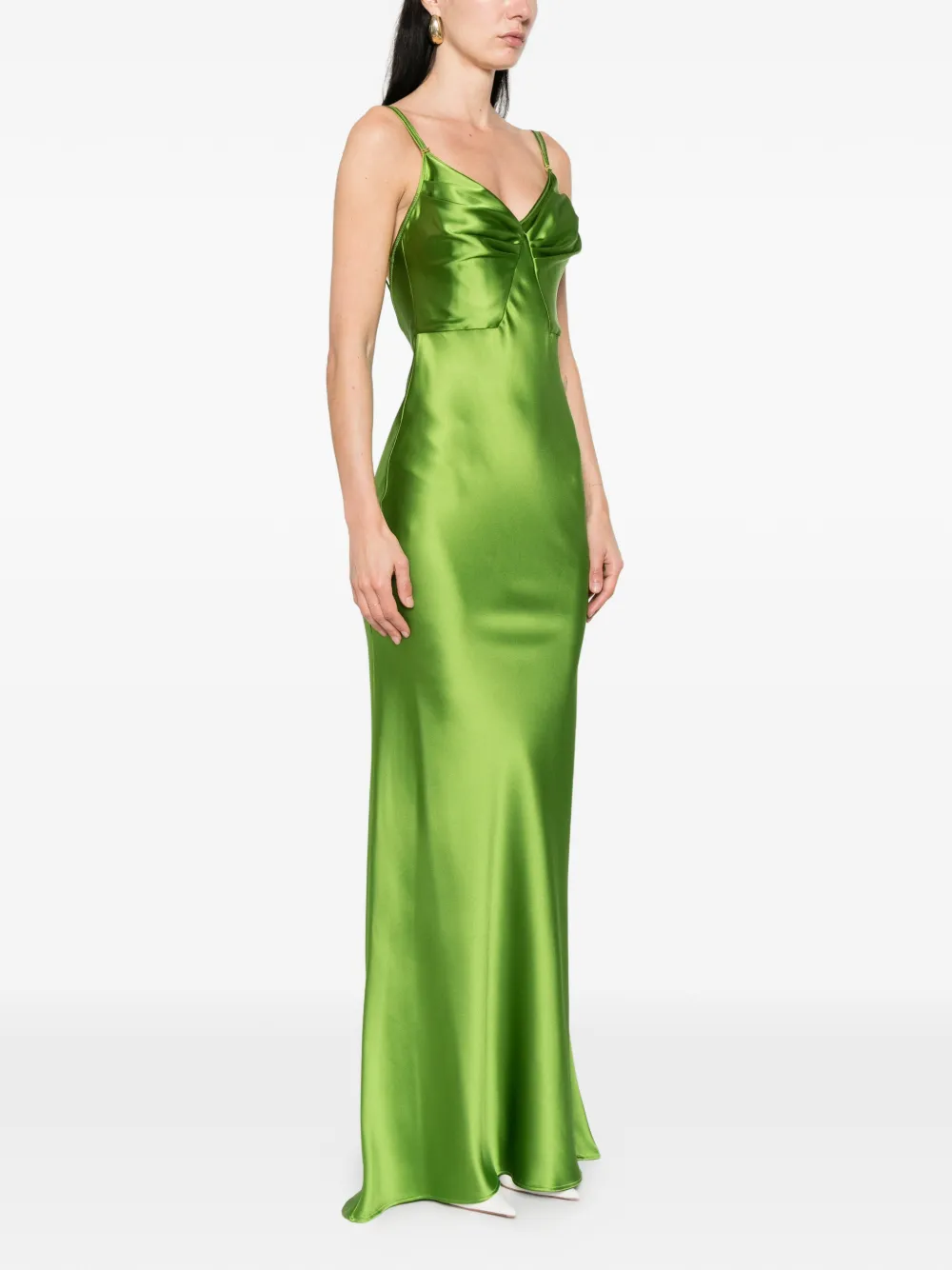 Elisabetta Franchi Mouwloze maxi-jurk Groen