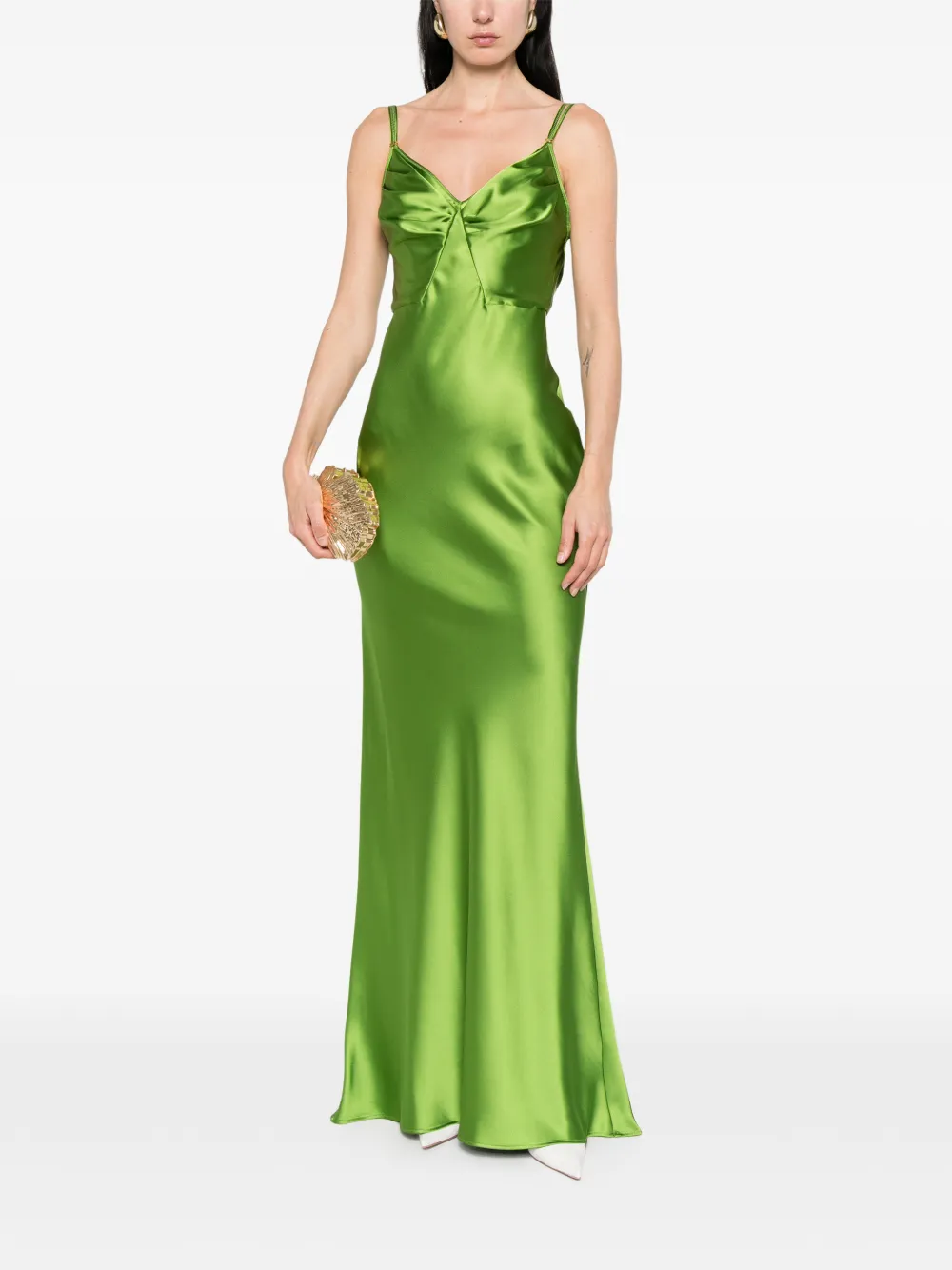 Elisabetta Franchi Mouwloze maxi-jurk Groen