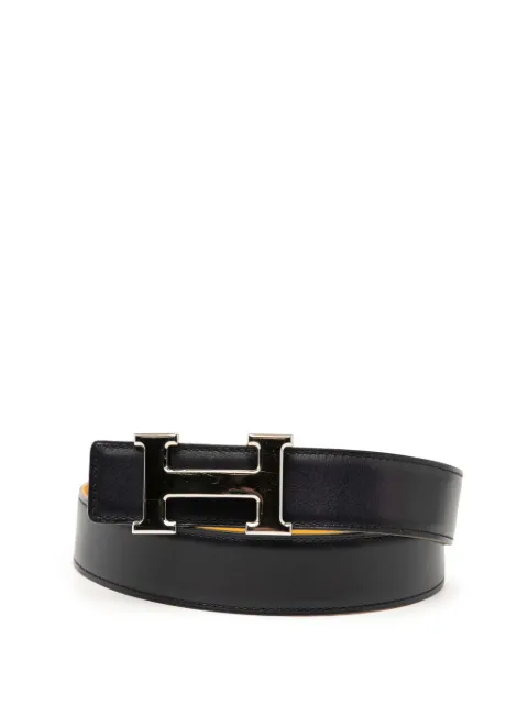 Hermès Pre-Owned 1997 Box Calf and Courchevel Constance H Reversible belt