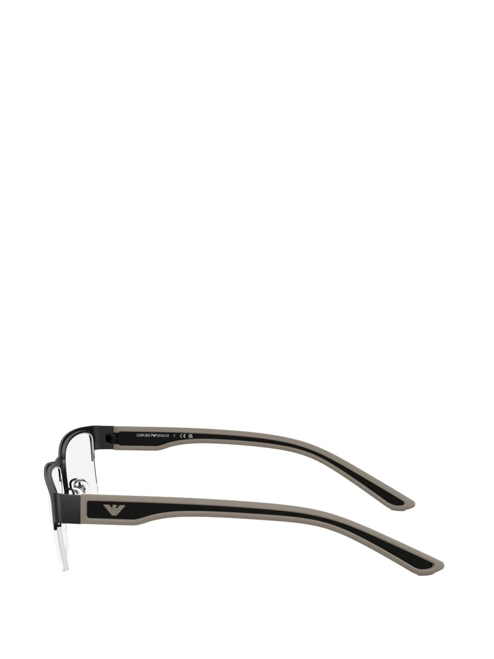 Emporio Armani Bril met rechthoekig montuur Zwart