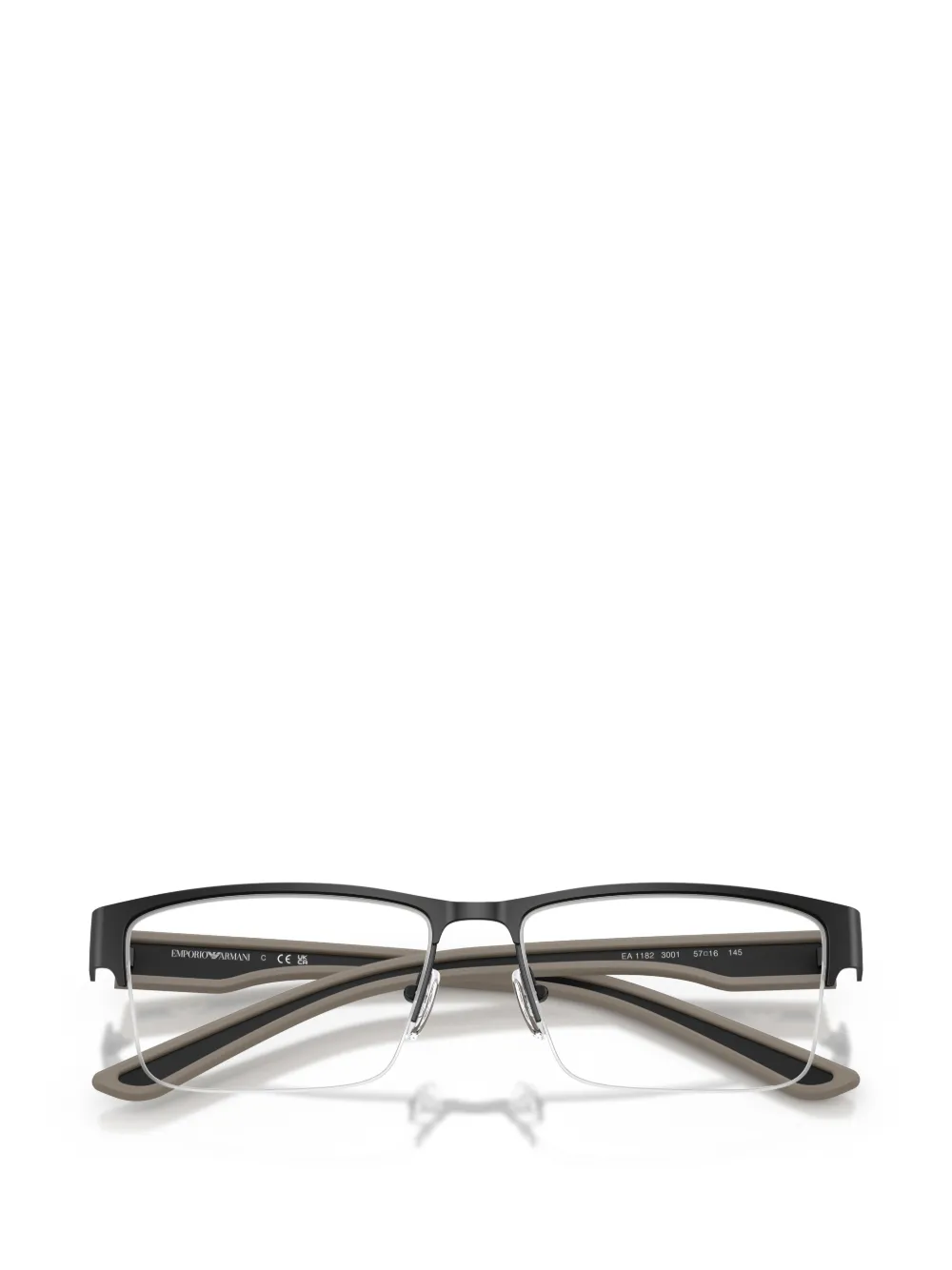Emporio Armani Bril met rechthoekig montuur Zwart