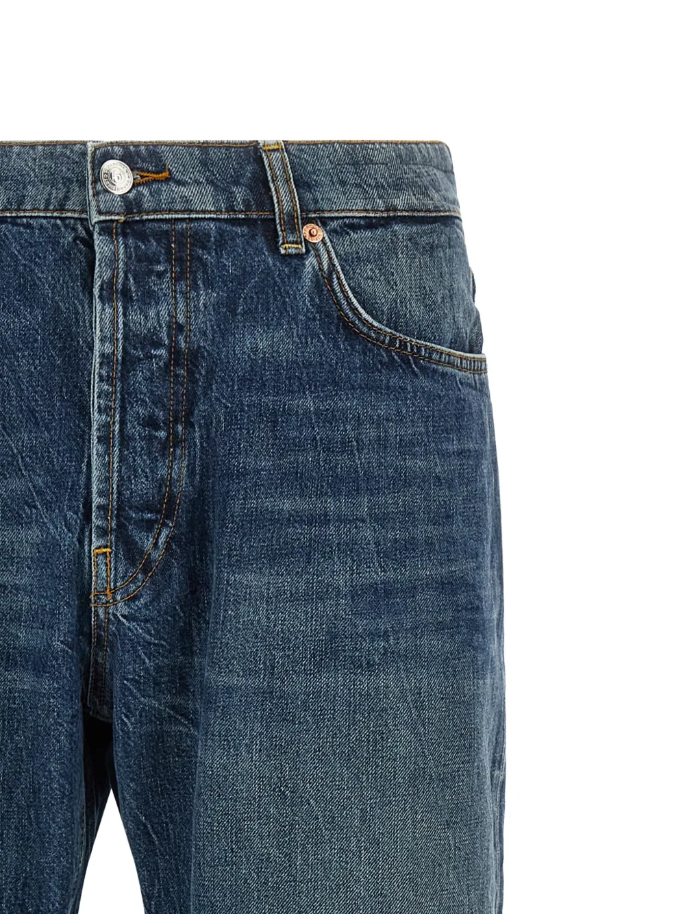  Department 5 Stone-washed Straight Jeans - Blue 