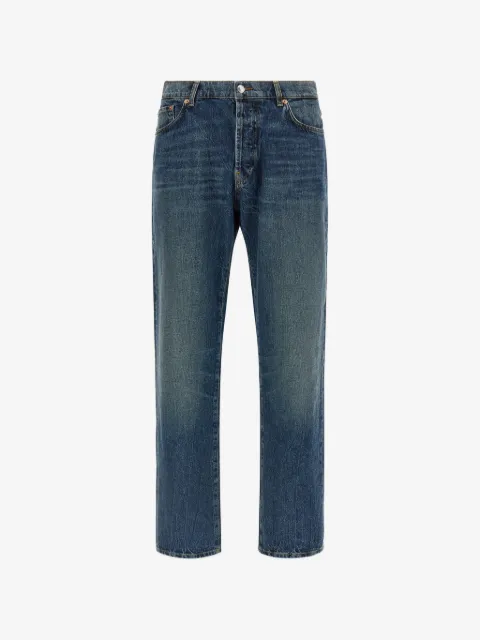 Department 5 stone-washed straight jeans