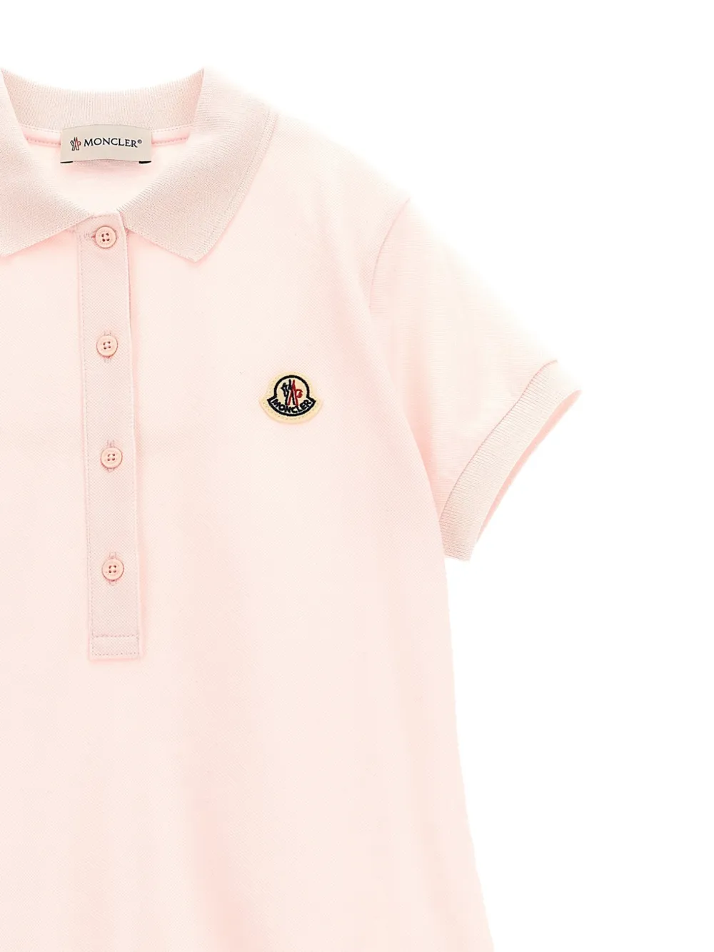  Moncler Enfant Logo-patch Polo Dress - Pink 