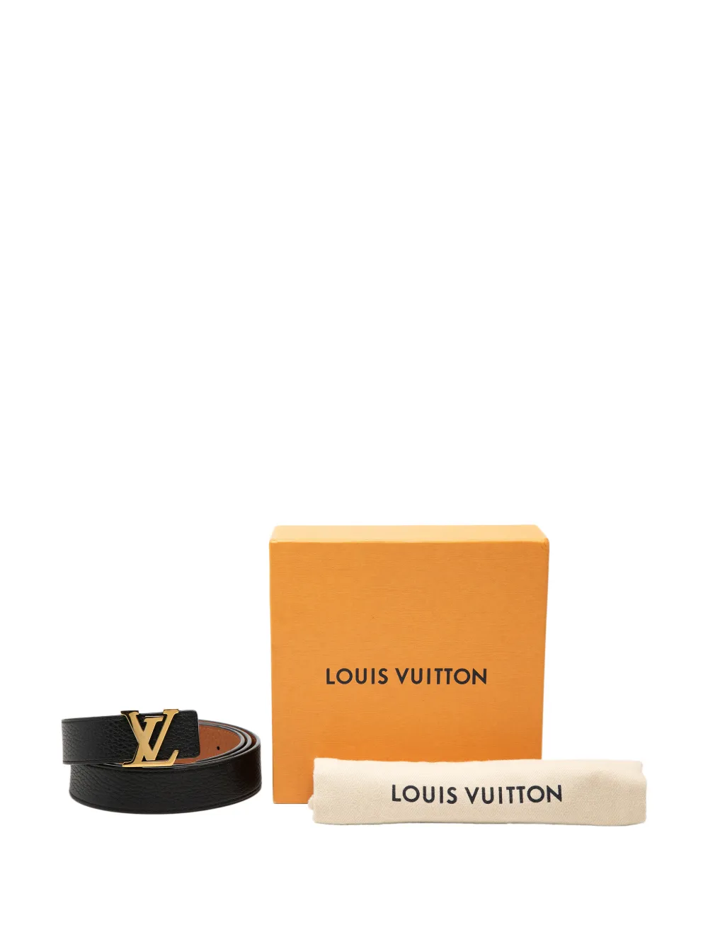 2013 Grained Leather Lv Initiales Reversible Belt