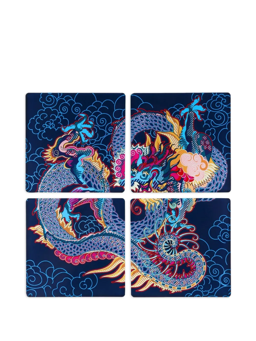 Shanghai Tang Tang Dragon vivid coaster - Blu
