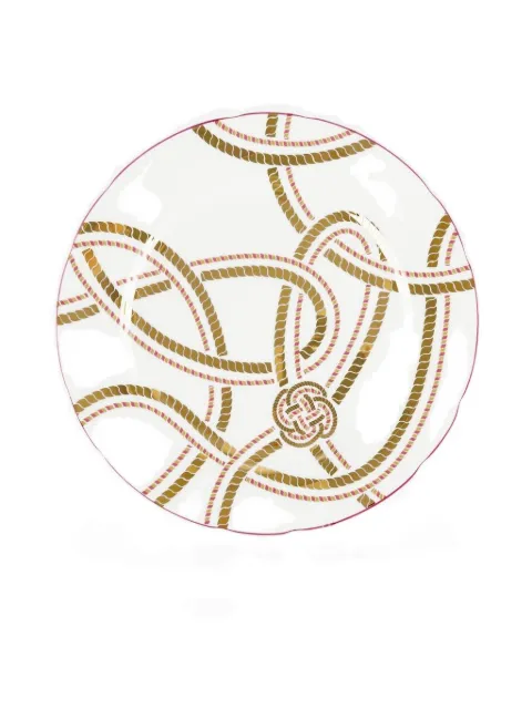 Shanghai Tang Year of The Snake knot fine bone china plates set of two