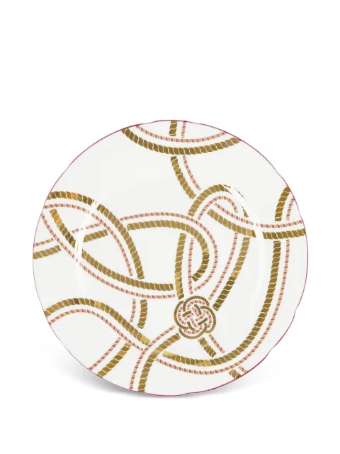 Shanghai Tang Year of The Snake knot fine bone china plates set of two 