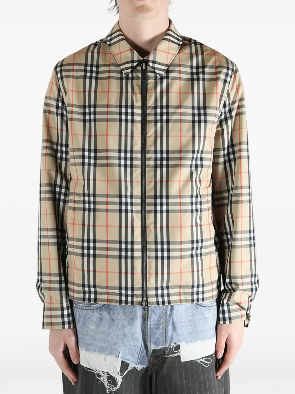  Burberry Zip Collar Jacket - Black 