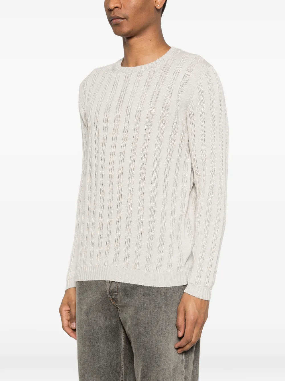  Scaglione Ribbed Knit Sweater - Neutrals 