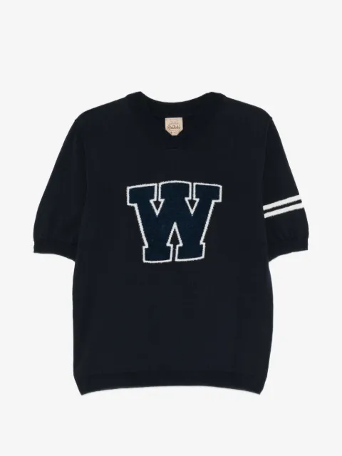 RAKKI letter-appliqué short-sleeve top