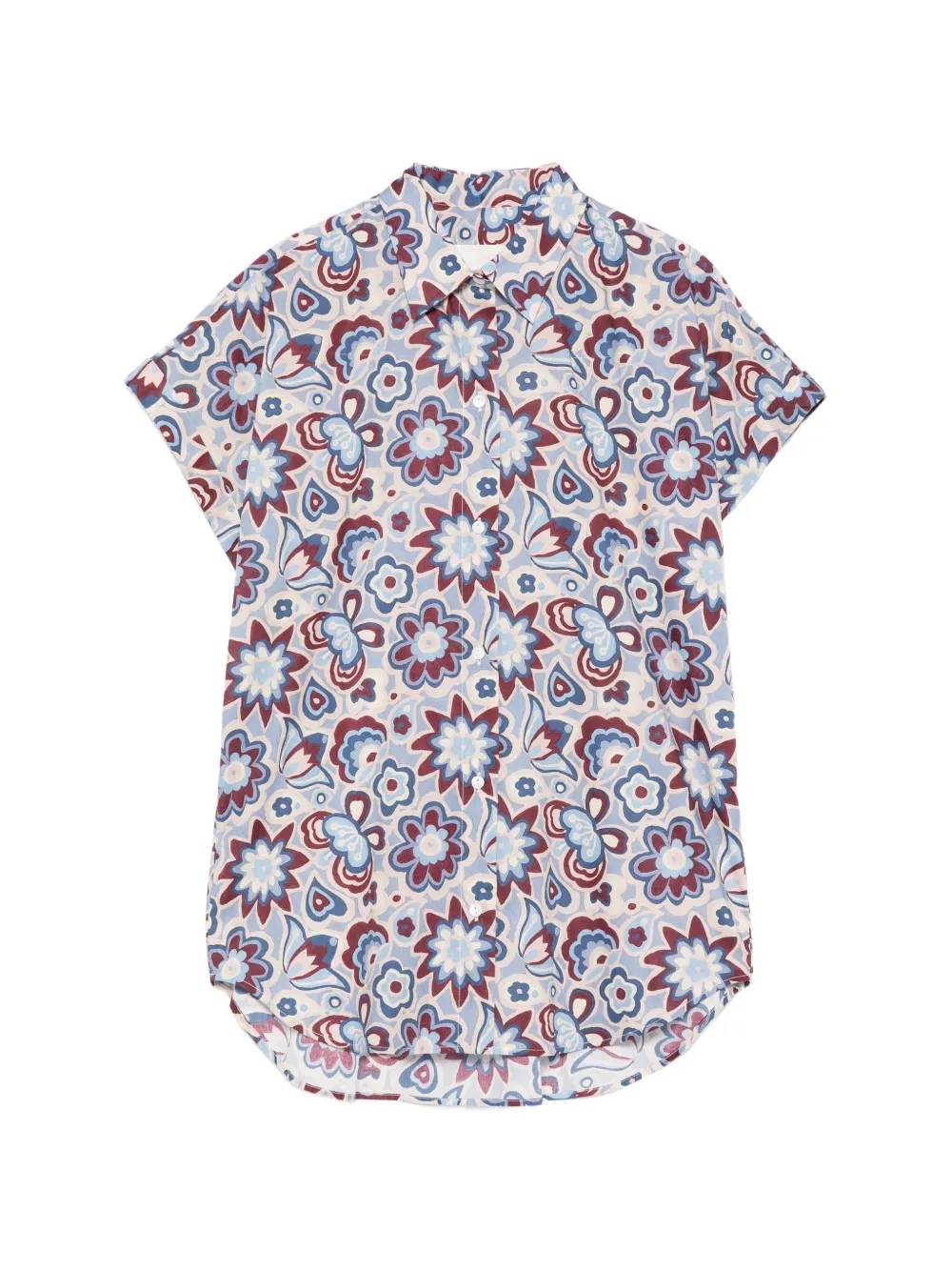 Xacus floral-print shirt - Blu