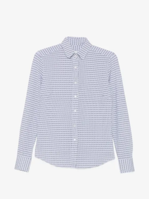 Xacus geometric-print button-down shirt