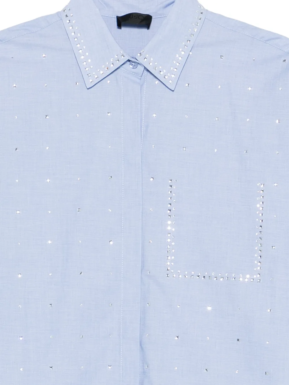  Liu Jo Embellished Cotton Shirt - Blue 