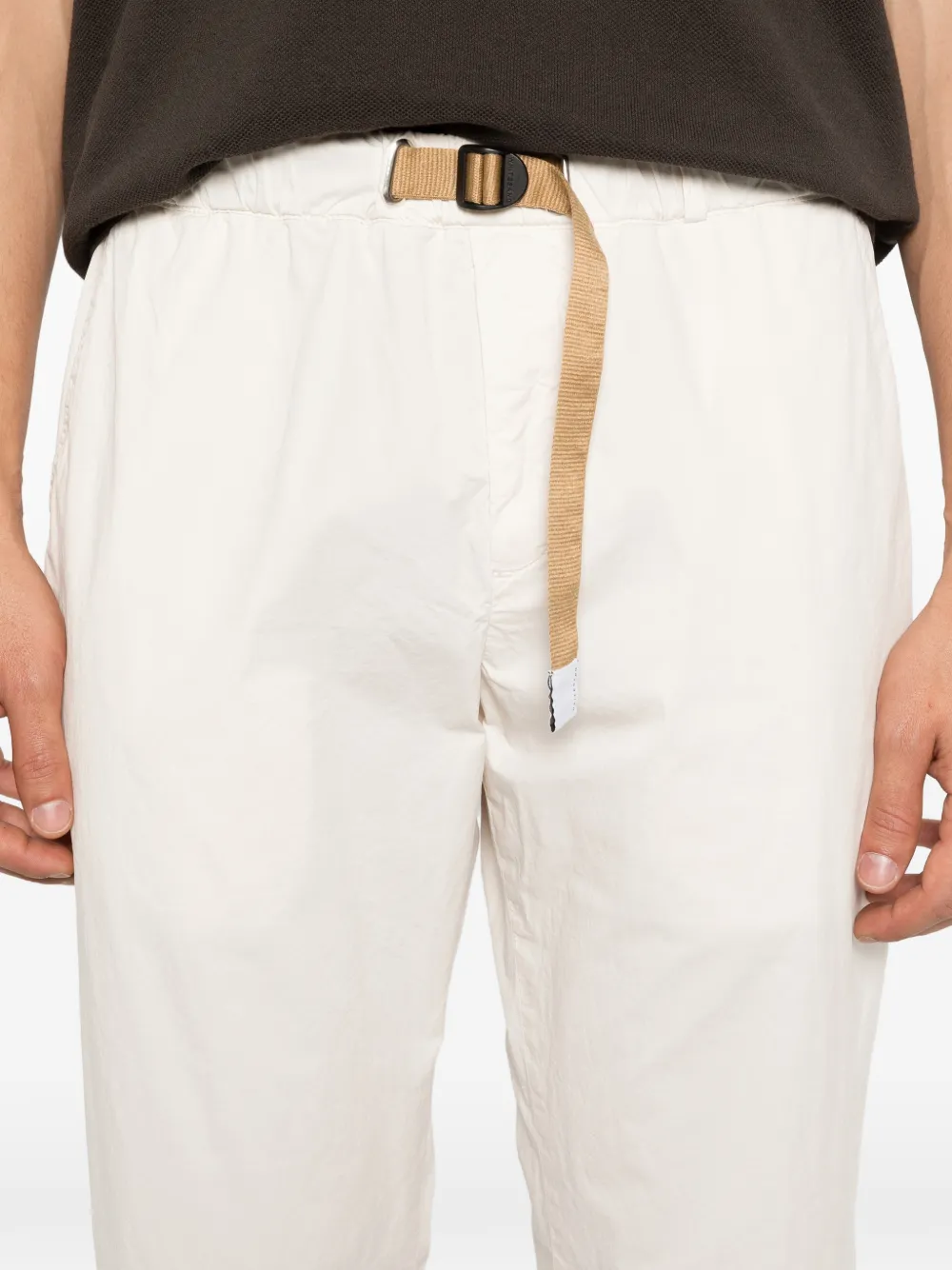 White Sand Elastische broek Beige