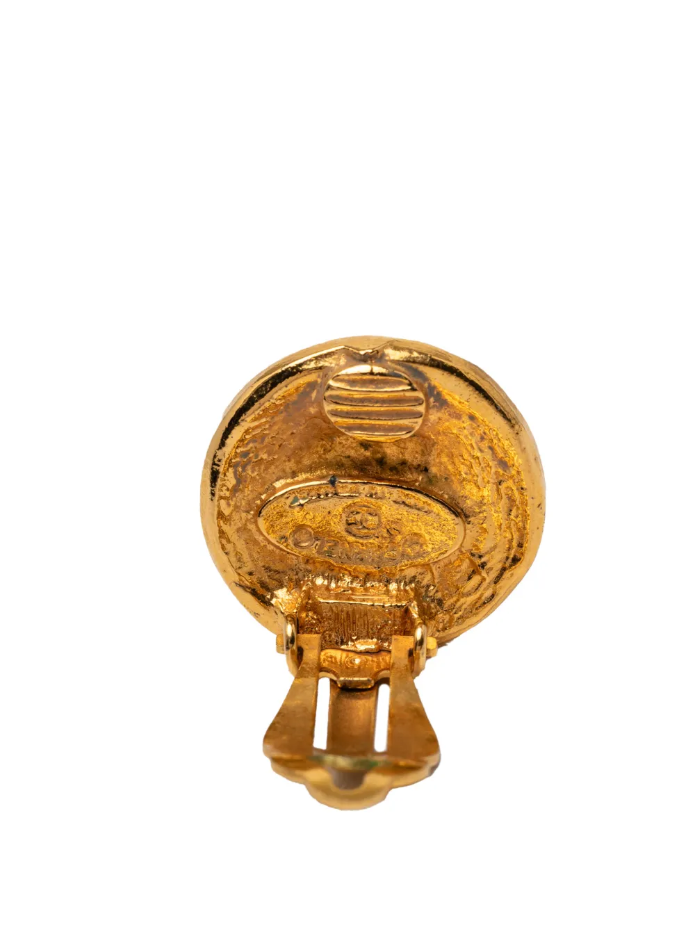 Chanel Pre-owned Boucles D'oreilles Fantaisie 31 Rue Cambon En Plaqué Or Rondes à Fermoir Clip (1970-1980) 