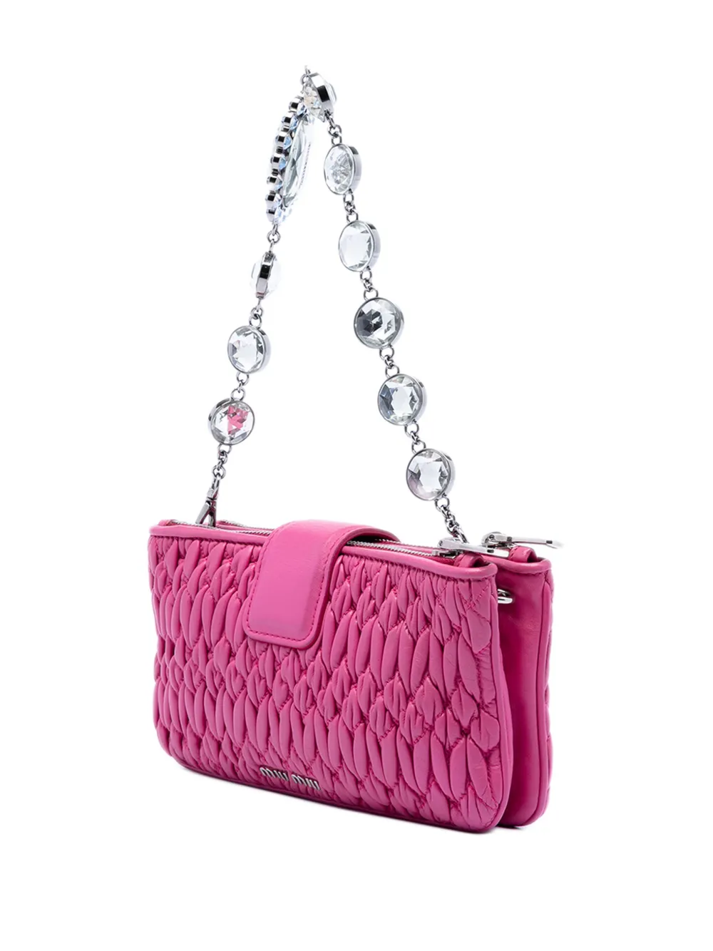 2021-2025 Matelasse Nappa Crystal Chain Satchel