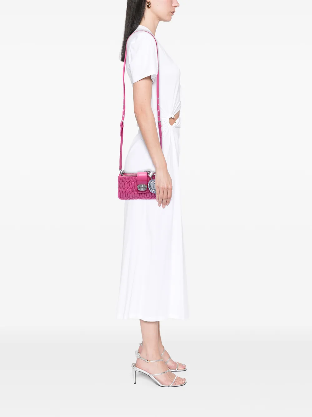 2021-2025 Matelasse Nappa Crystal Chain Satchel