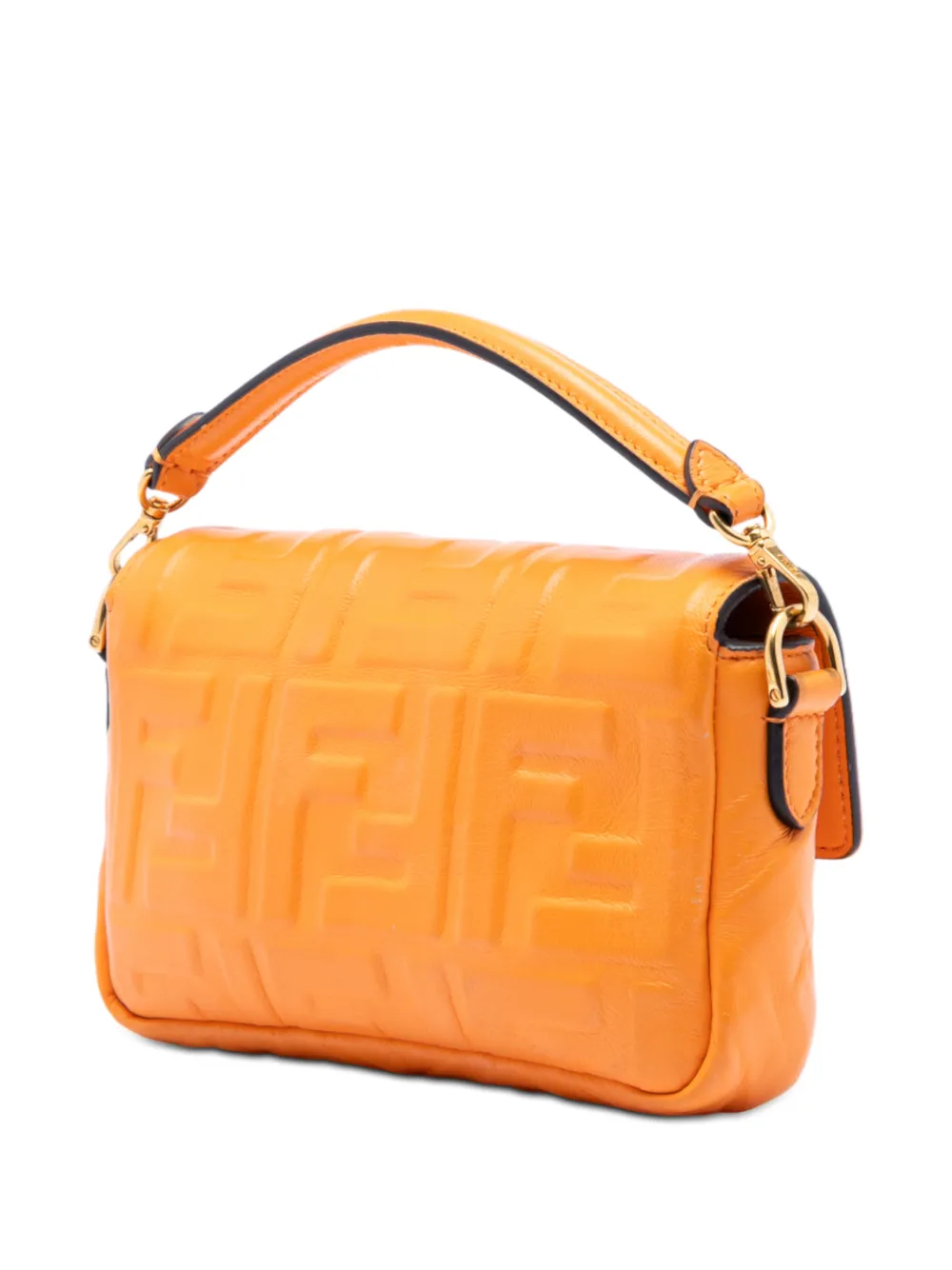 2010-2025 Mini Zucca Embossed Leather Baguette Satchel