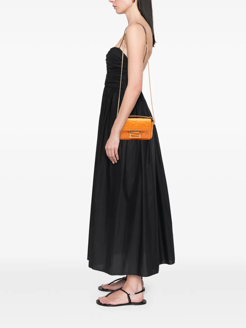 2010-2025 Mini Zucca Embossed Leather Baguette satchel