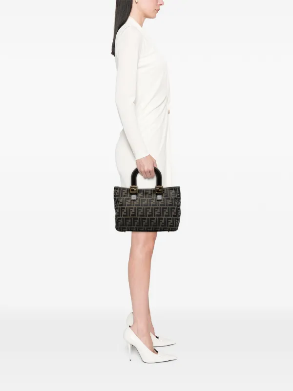 Fendi Pre-Owned 20th Century Small Zucca Canvas Twins Tote Bag