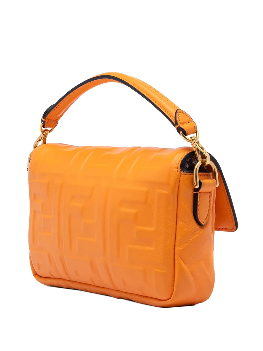 2010-2025 Mini Zucca Embossed Leather Baguette satchel