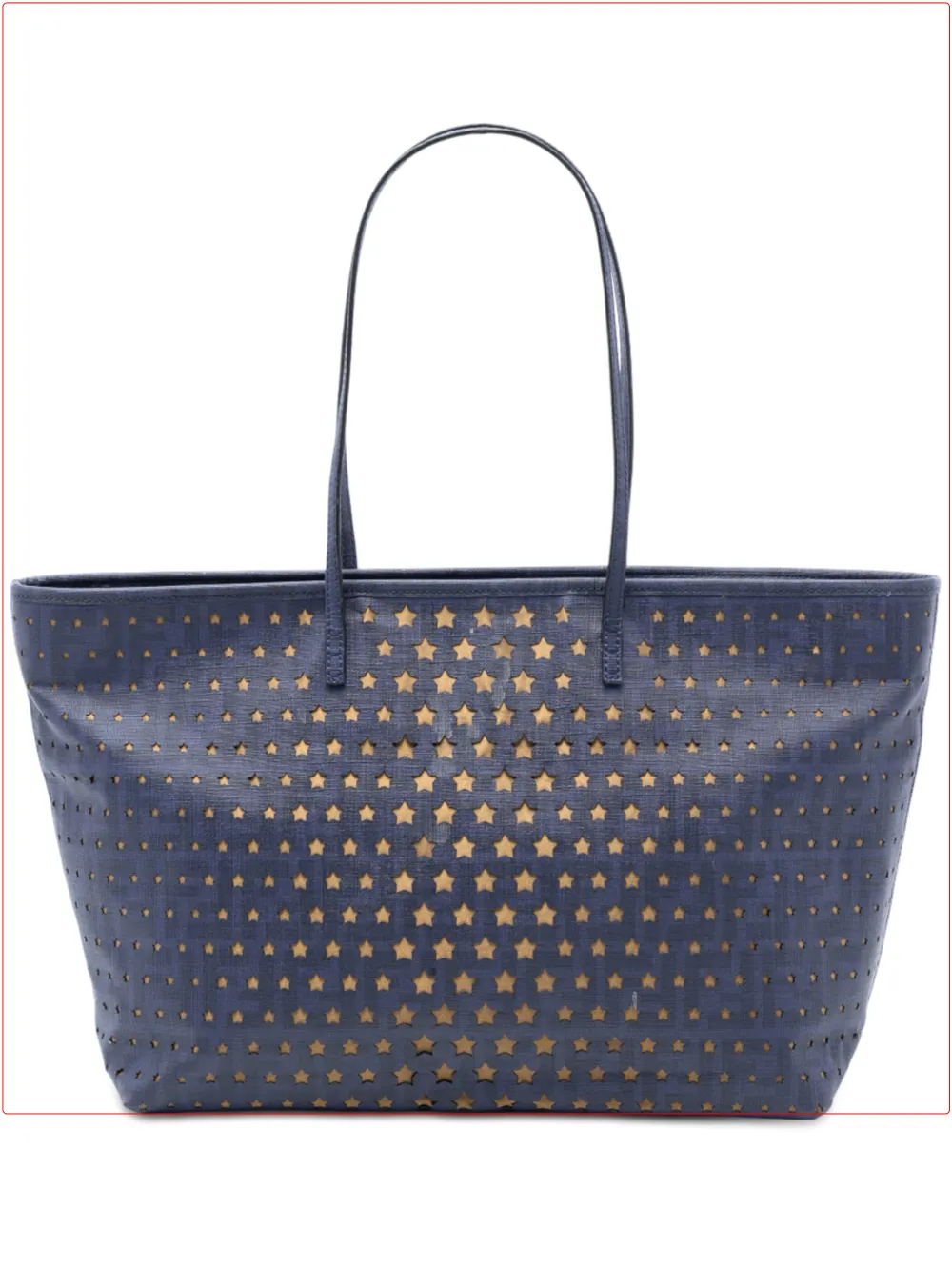 Fendi Pre-Owned 2010-2026 Medium Coated Canvas Laser Cut Star Roll tote bag - Blu