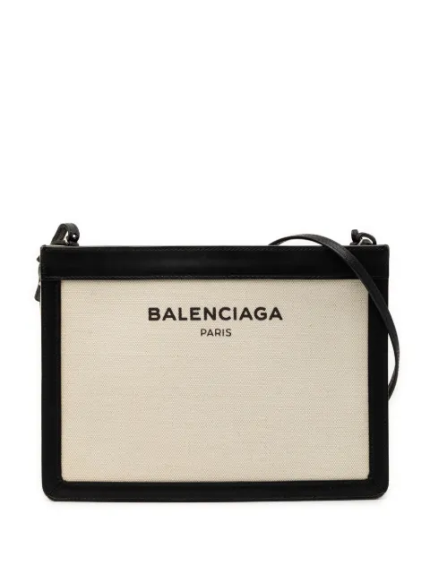 Balenciaga Pre-Owned 2018 Canvas Navy Pochette crossbody bag
