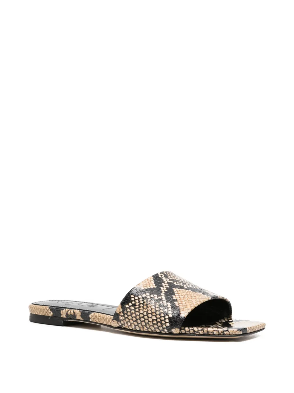 Aeyde Anna sandalen van slangenleer Beige