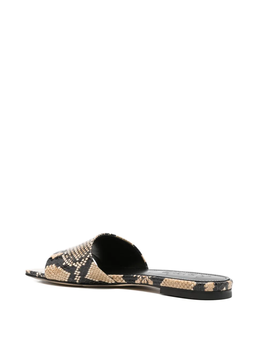 Aeyde Anna sandalen van slangenleer Beige