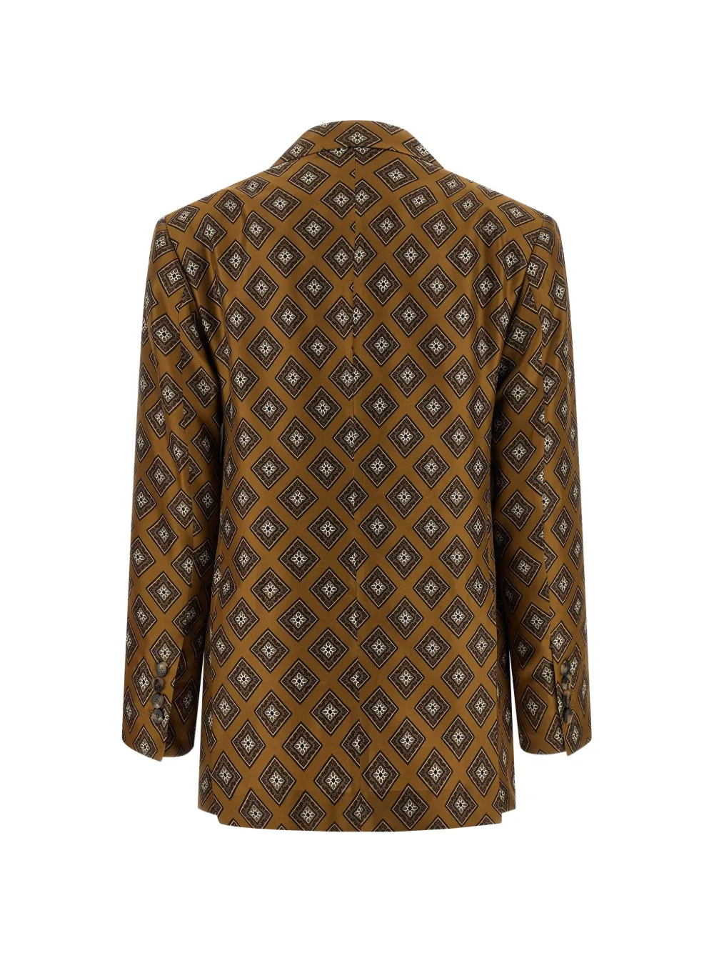  Alberto Biani Silk Double-breasted Blazer - Brown 