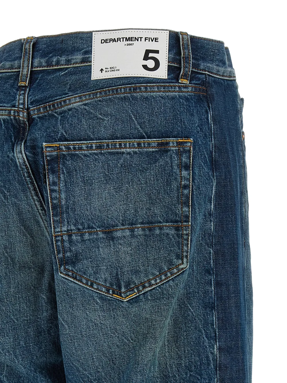 Department 5 Curtis katoenen jeans met wijde pijpen Blauw