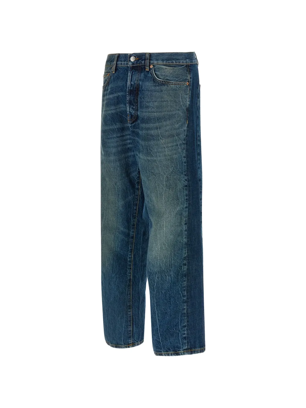 Department 5 Curtis katoenen jeans met wijde pijpen Blauw