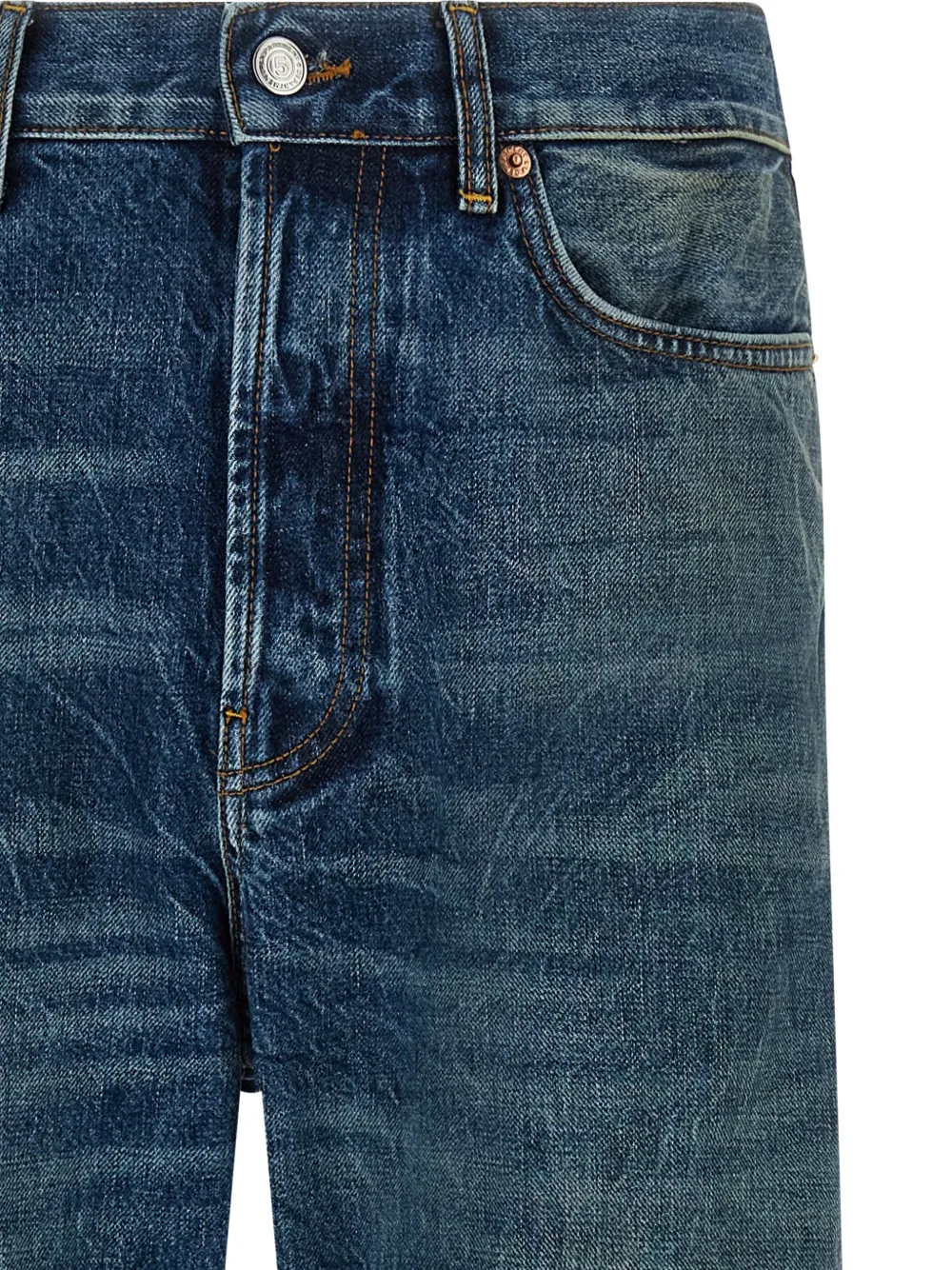 Department 5 Curtis katoenen jeans met wijde pijpen Blauw