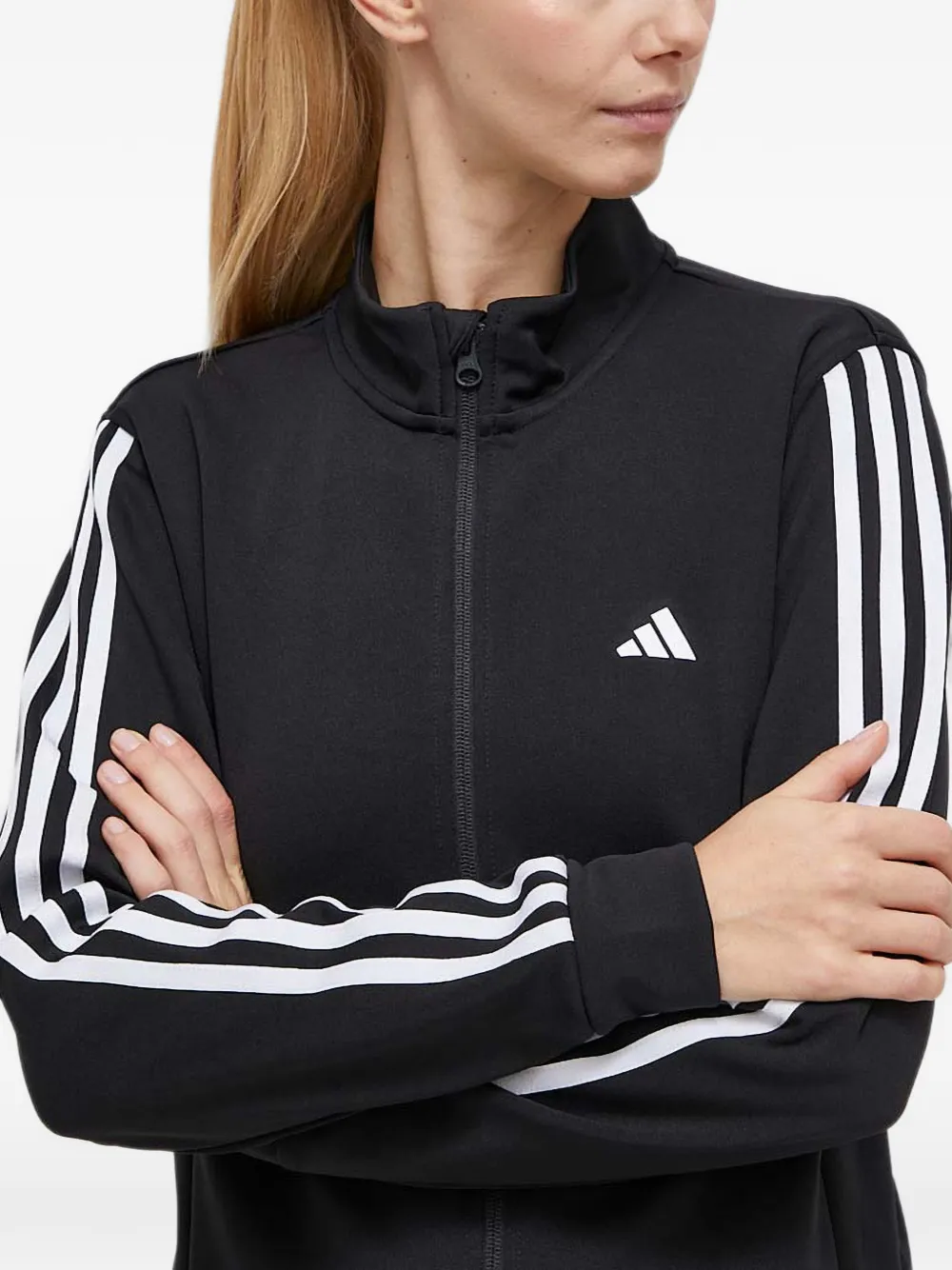 adidas sleeves-stripe sweatshirt Zwart