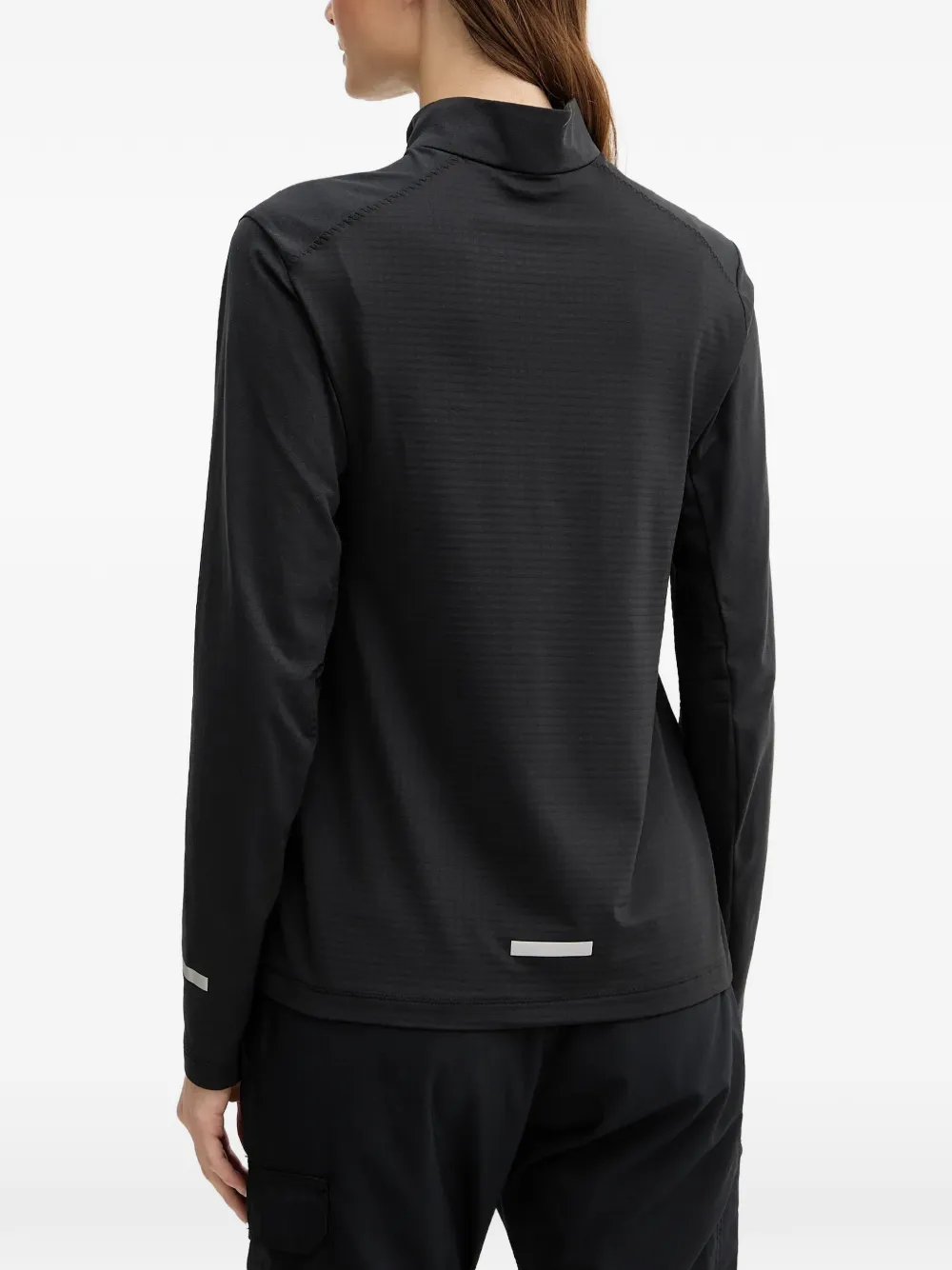 adidas T-shirt met halve rits en lange mouwen Zwart