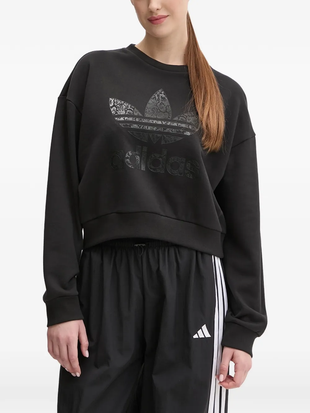 adidas logo-detail sweatshirt - Nero