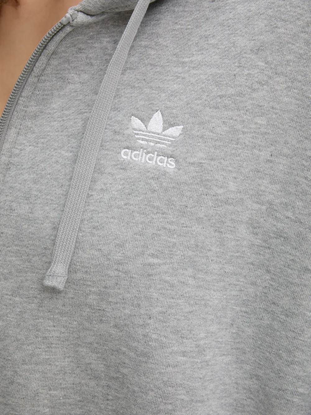 adidas Sweater met rits en capuchon Grijs